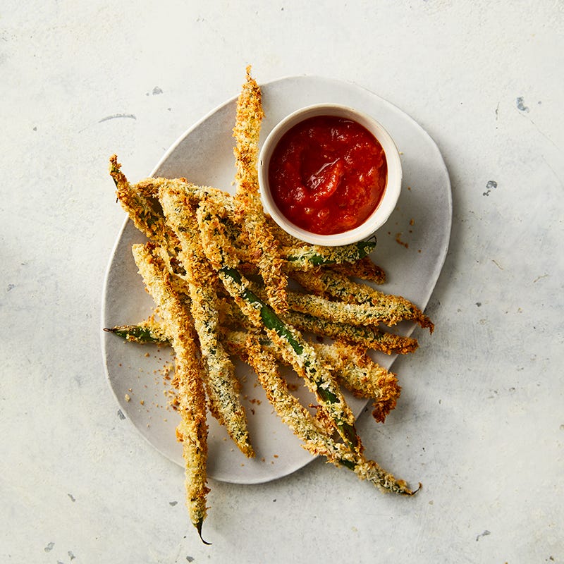 Air-Fryer Green Bean Fries with Marinara