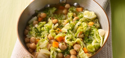 Potée de chou chinois aux pois chiches