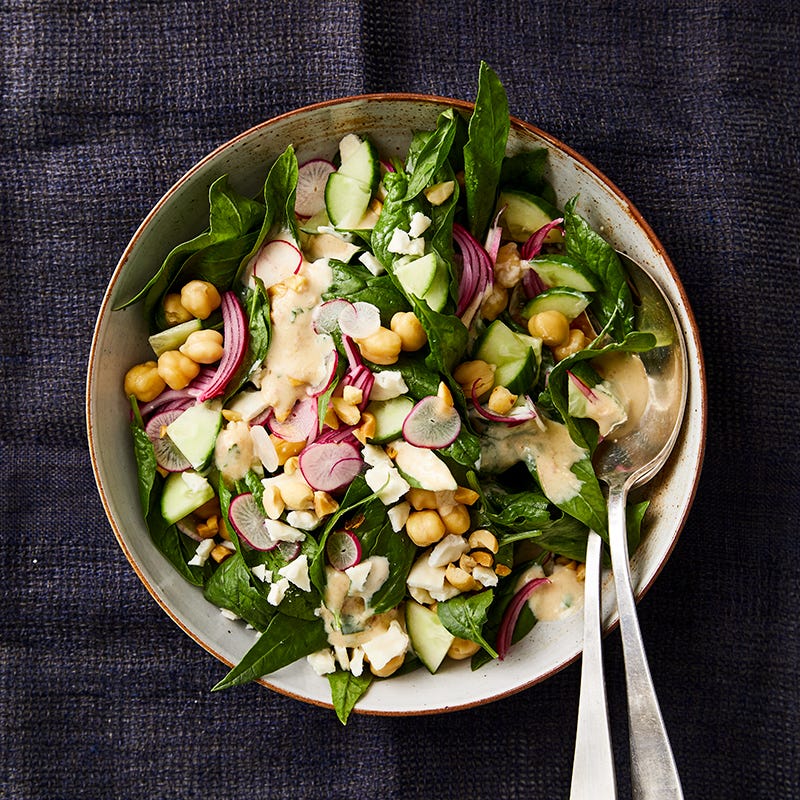 Chaat Salad with Mango Chutney Dressing