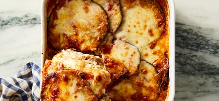 Baked Eggplant with Three Cheeses