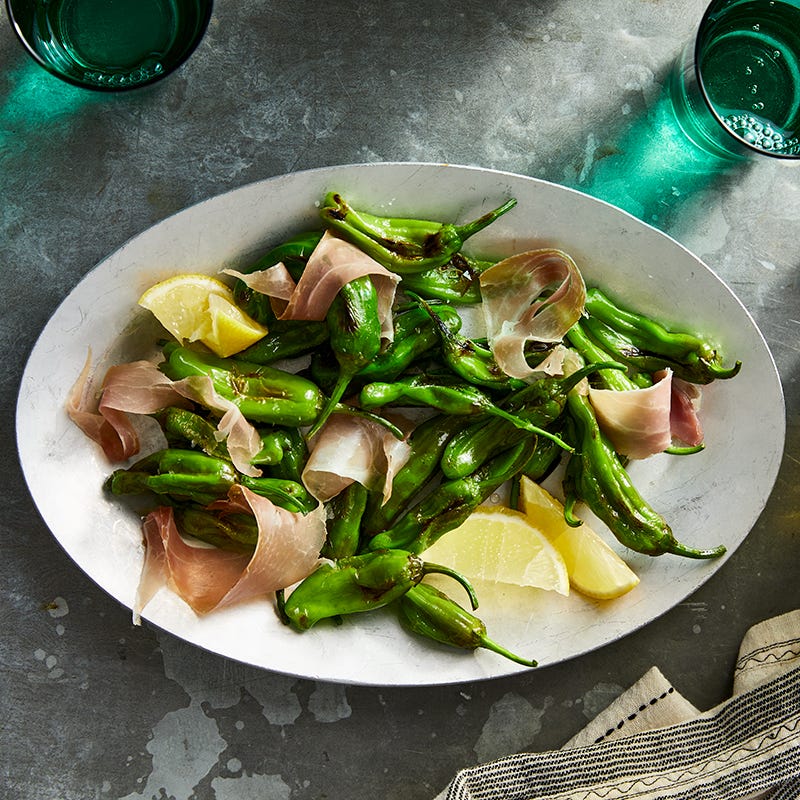 Blistered Shishito Peppers & Serrano Ham