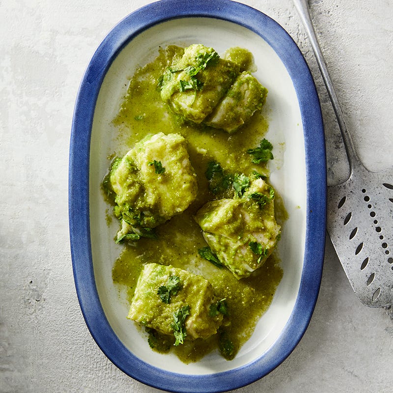 Cod Braised in Salsa Verde