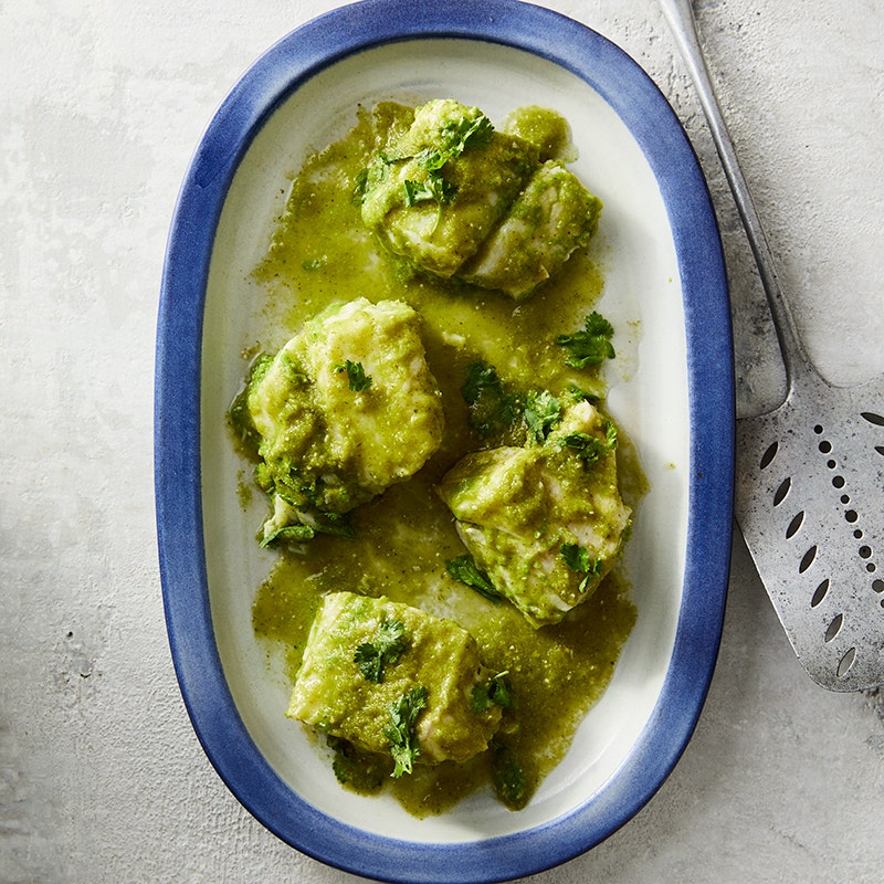 Cod Braised in Salsa Verde