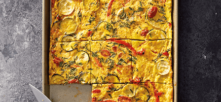 Tray bake veggie frittata