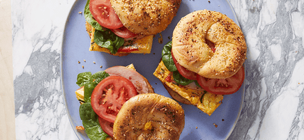 Frittata bagel sandwich