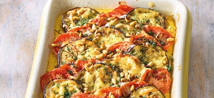 Polenta-Auflauf mit Gemüsehaube