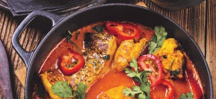 Vispannetje met kokosmelk