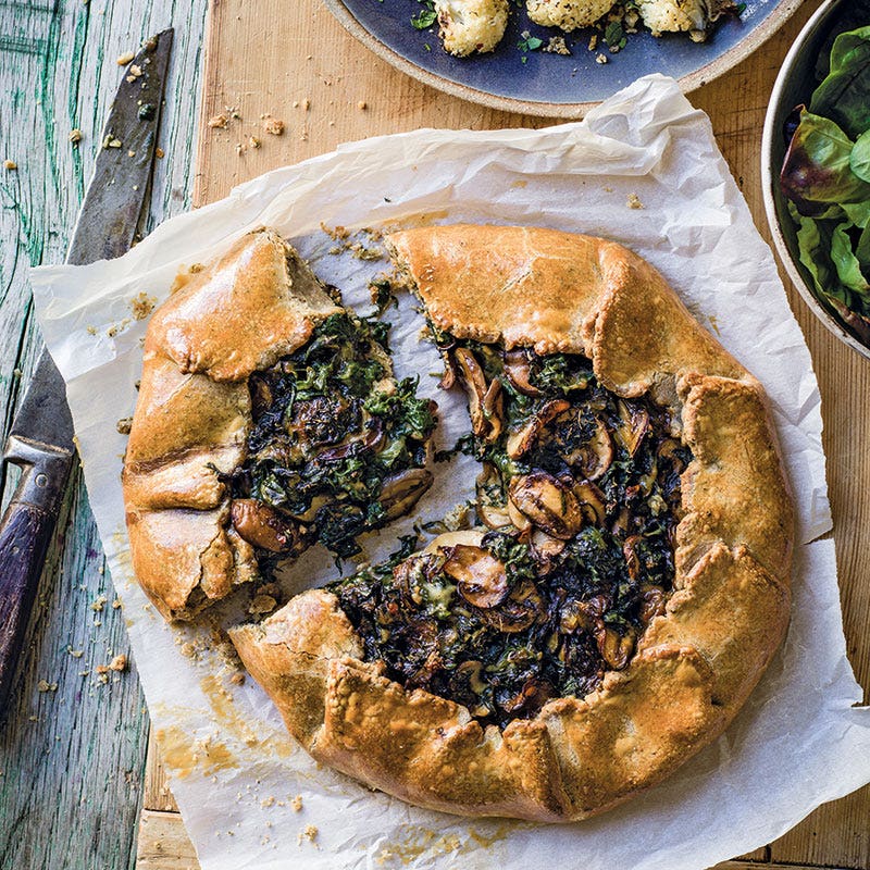 Pilz-Spinat-Galette