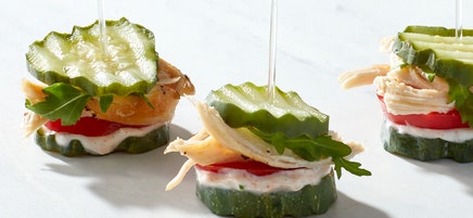 Mini pickle sandwiches