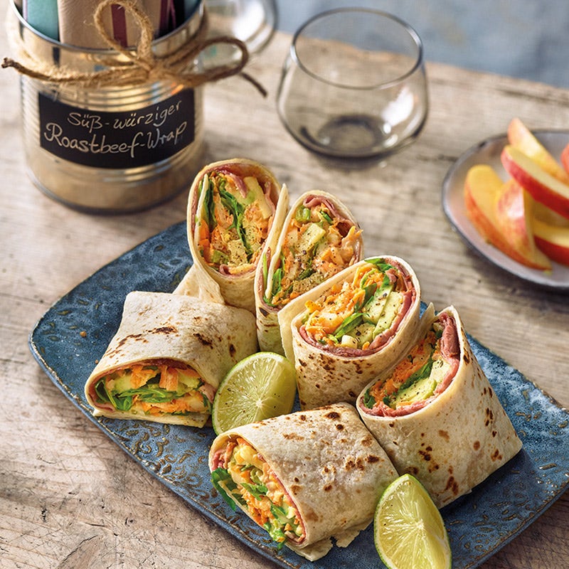 Süß-würziger Roastbeef-Wrap