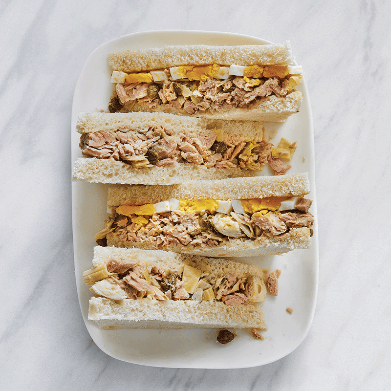 Italian tuna and artichoke tramezzini