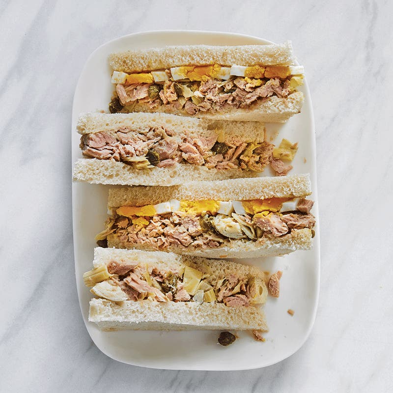 Italian tuna and artichoke tramezzini