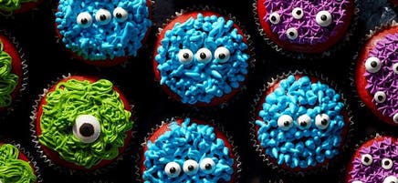 Cupcakes monstres d'Halloween
