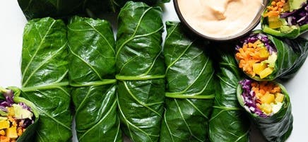 Veggie-Stuffed Collard Green Rolls
