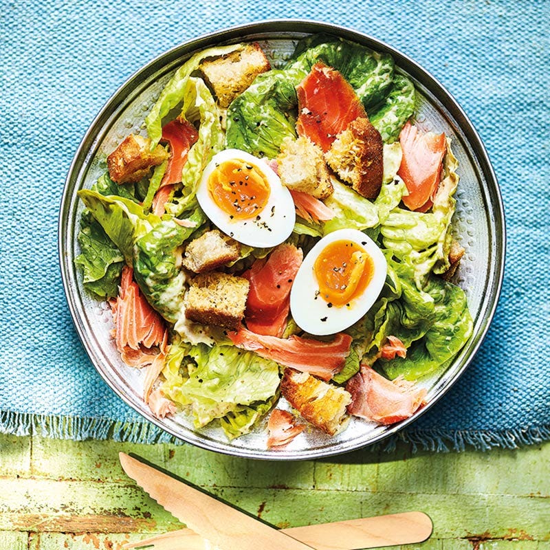Caesarsalat mit Stremellachs