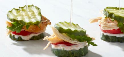 Mini pickle sandwiches