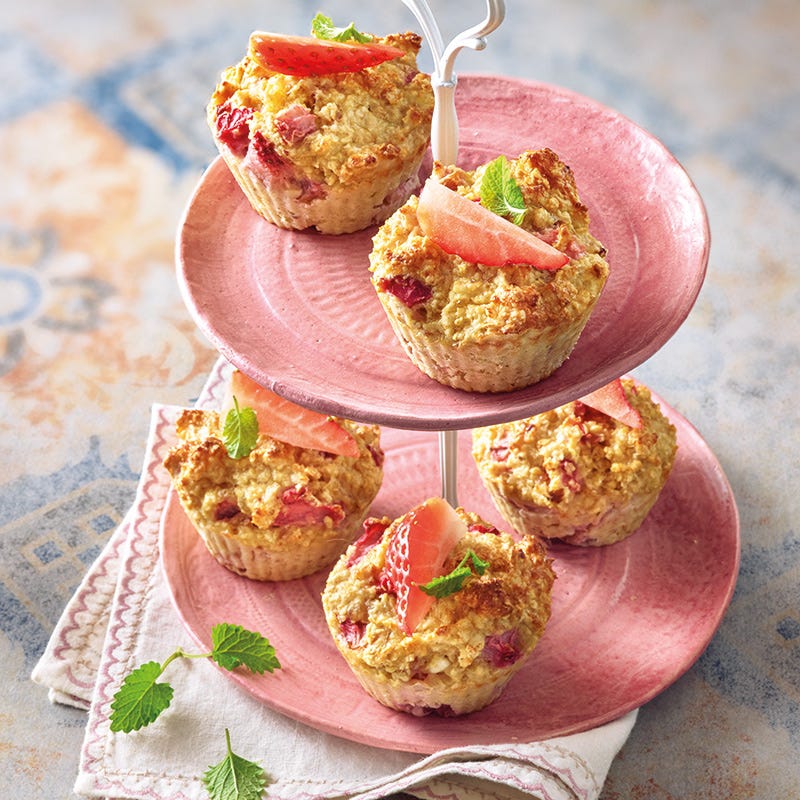 Hüttenkäse-Erdbeer-Muffins