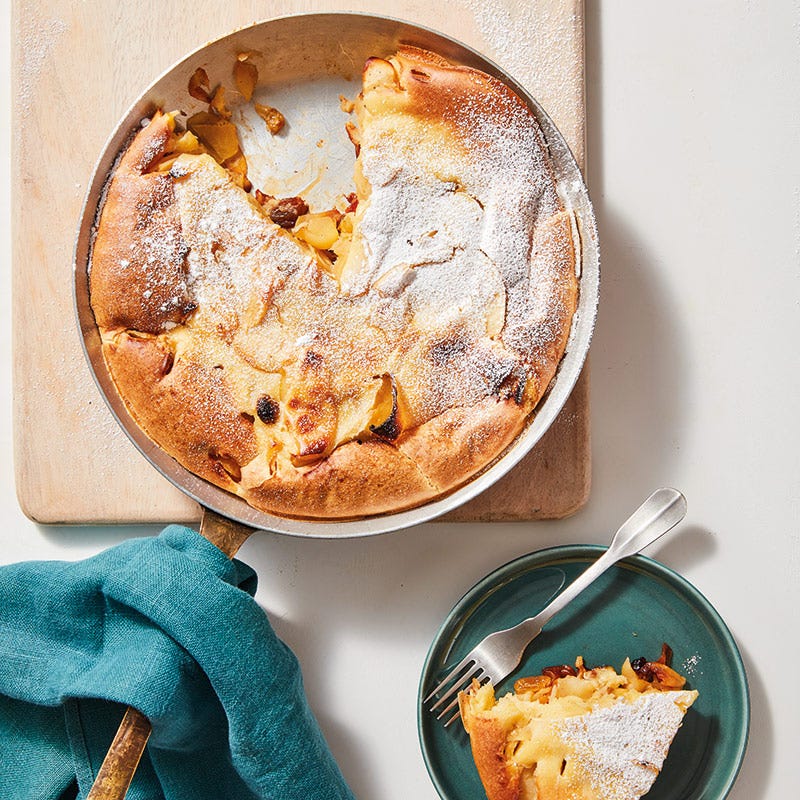 Apfel-Rosinen-Pfannkuchen