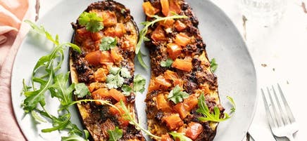 Aubergines sauce cacahuètes et épices