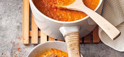 Wärmende Linsen-Tomaten-Suppe