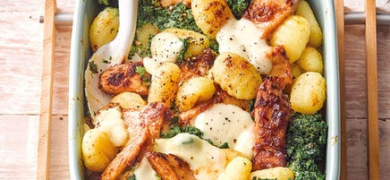 Gnocchi-Spinat-Auflauf mit Pute