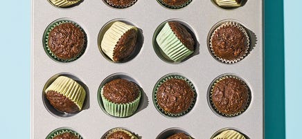 Kleine Schoko-Zucchini-Muffins