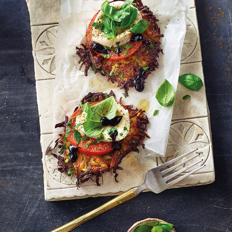 Foto van Aardappel-courgettekoekjes caprese door WW