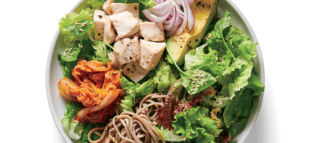 Asian chicken and soba noodle salad