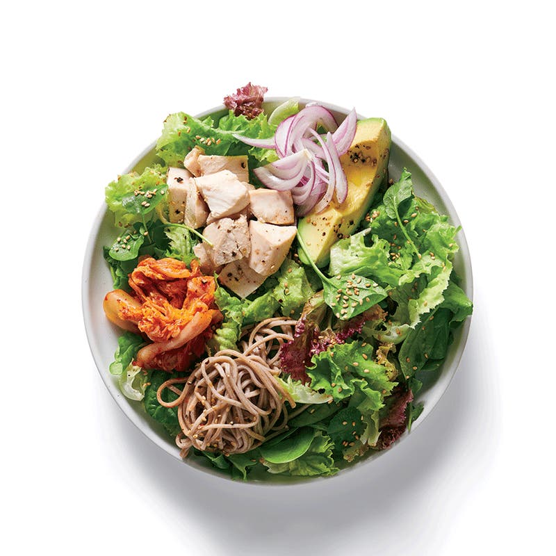 Perfectly dressed green salad