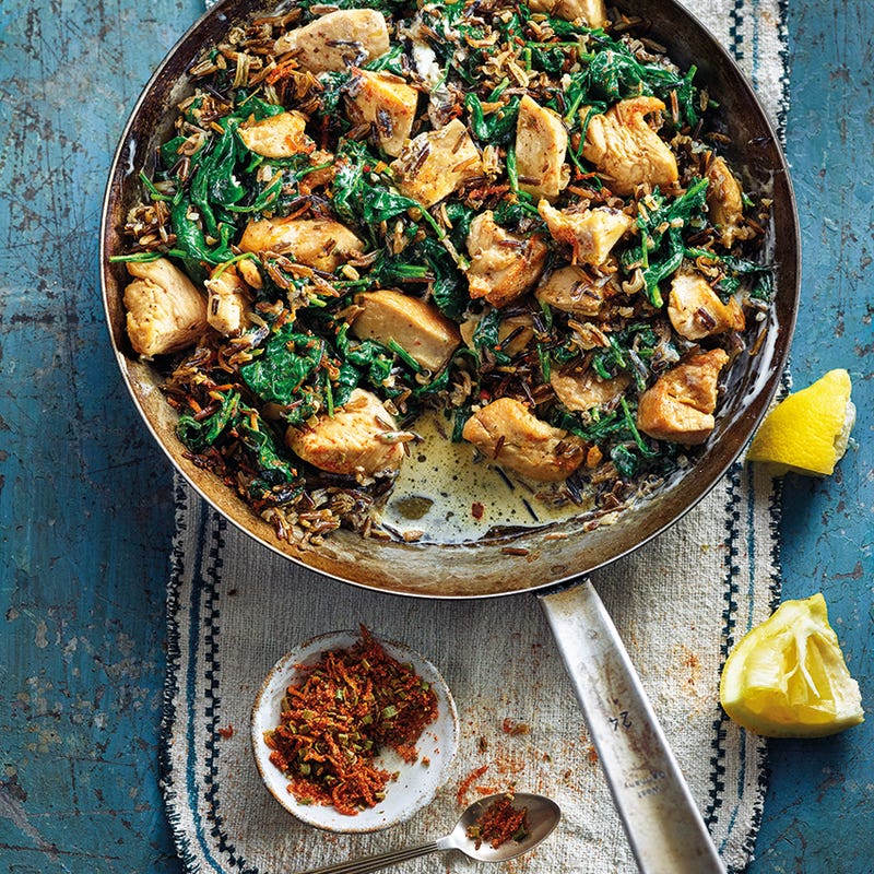 Foto van Kip-spinaziepannetje met rijst door WW