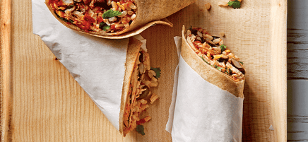 Quick chicken burritos