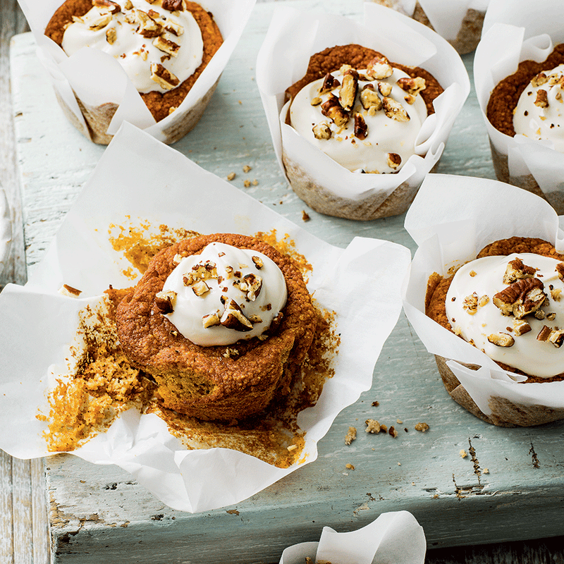Maple cinnamon sweet potato muffins