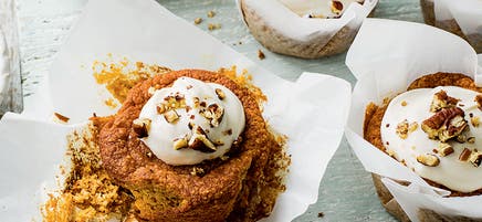 Maple cinnamon sweet potato muffins