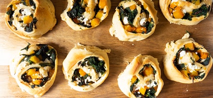 Butternut & Winter Greens Breakfast Rolls
