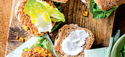 Bean and barley burgers