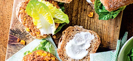 Bean and barley burgers
