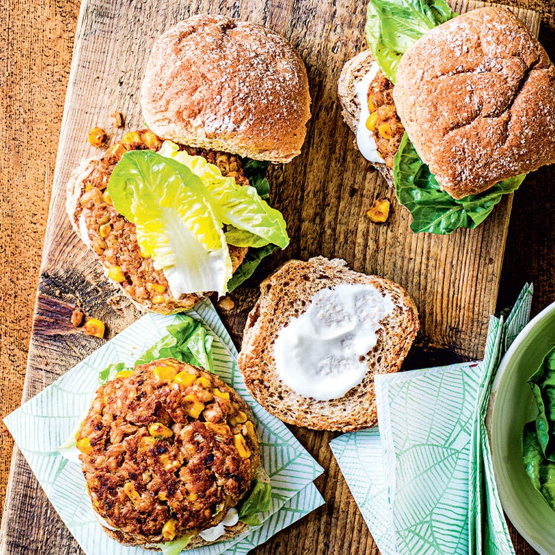 Bean and barley burgers