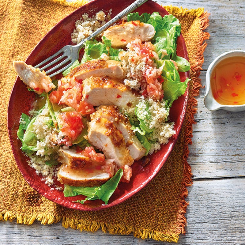 Chickenburger-Salat