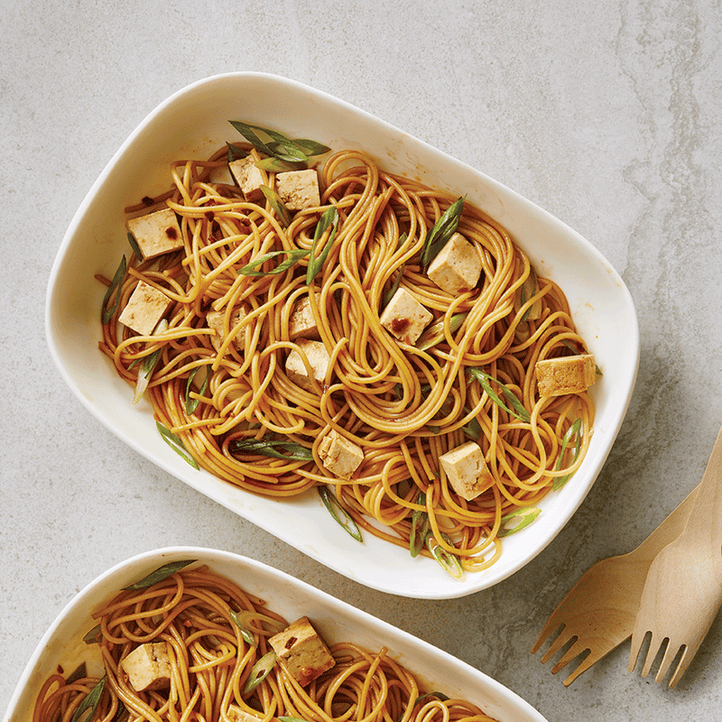 Cold hoisin noodles with tofu