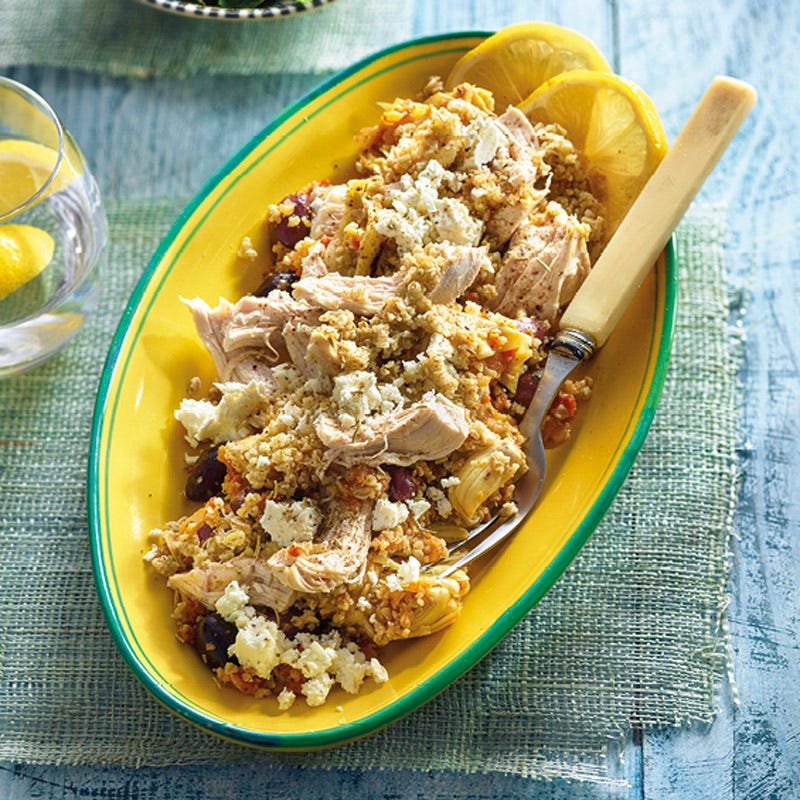 Zitroniges Hähnchen mit Grünkern