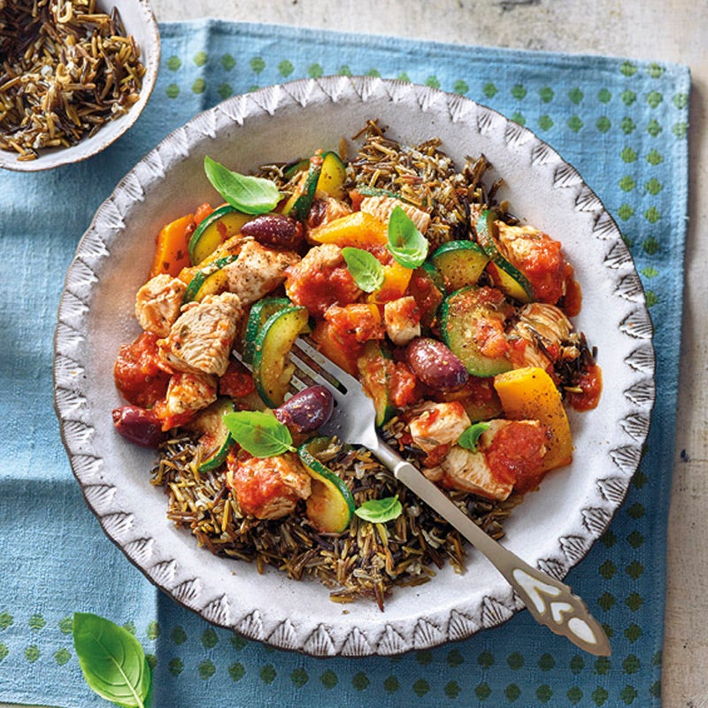 Mediterranes Hühnerfrikassee