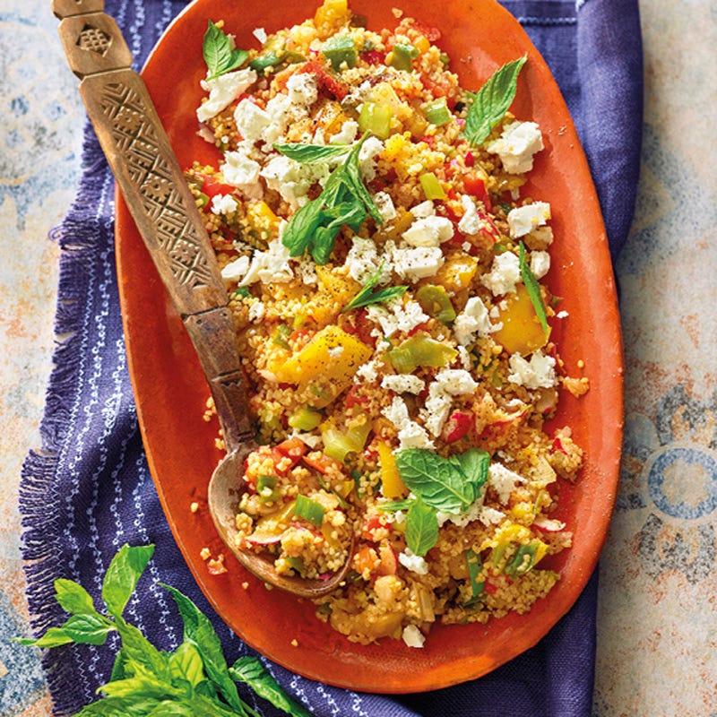 Bulgur mit Frühlingsgemüse und Feta