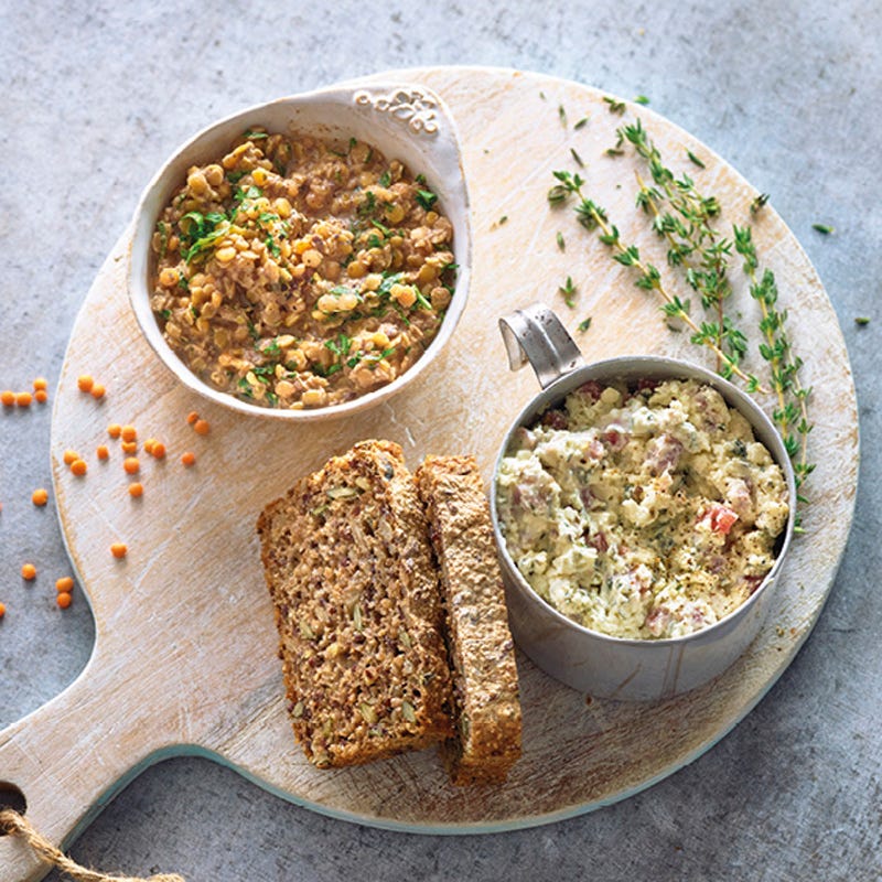 Schafskäse-Schinken-Dip