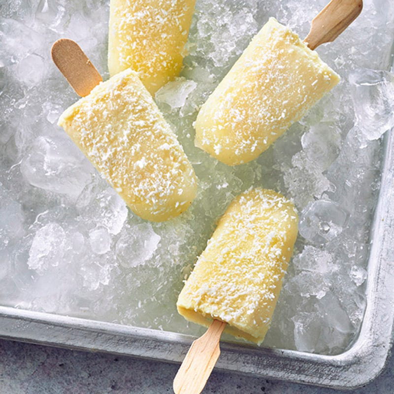 Kokos-Ananas-Eis am Stiel