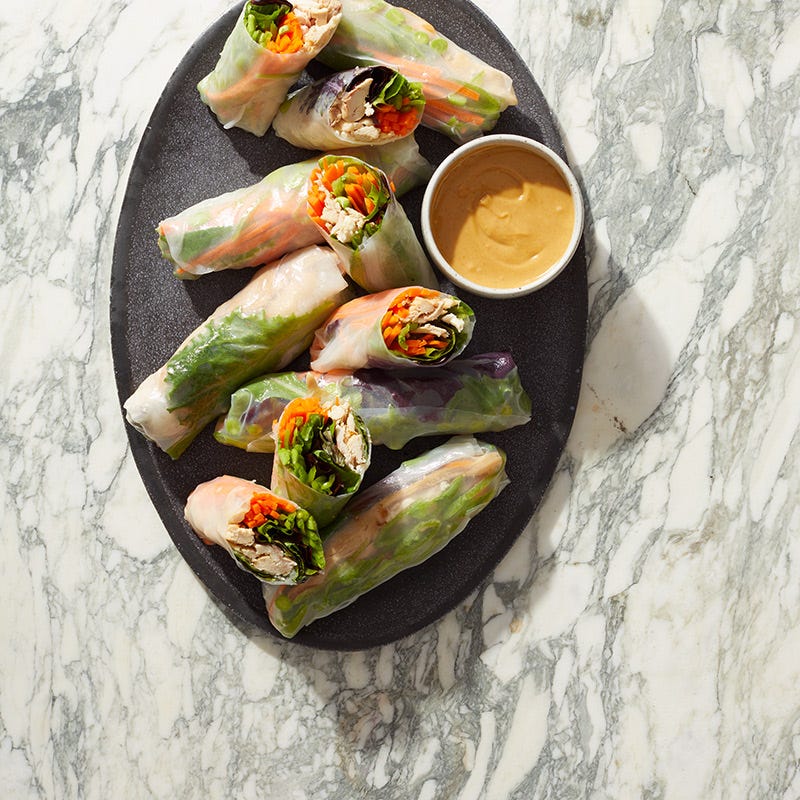 Rouleaux de printemps au poulet et aux légumes