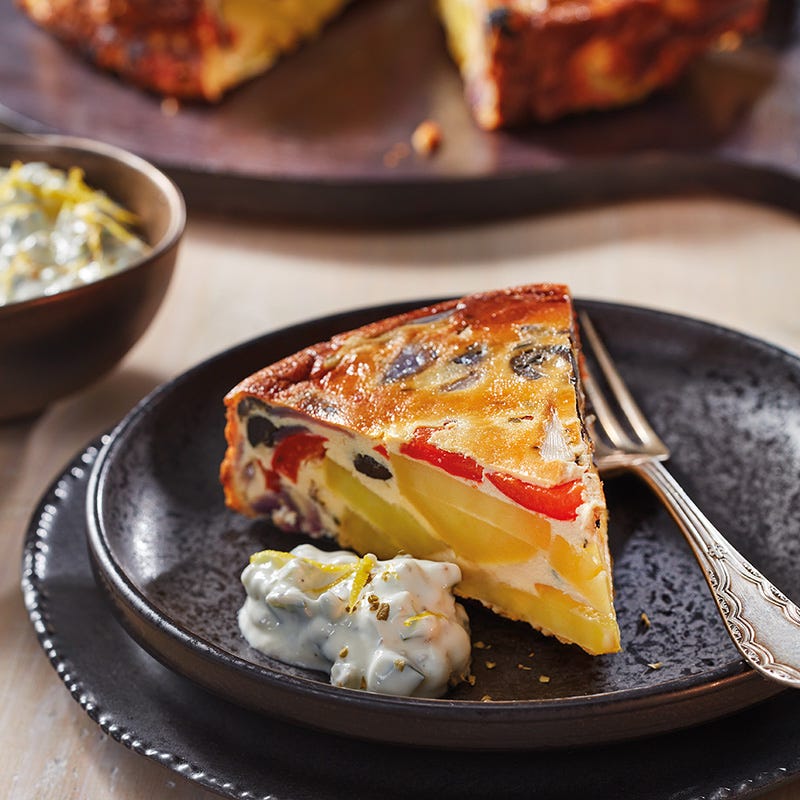 Griechische Tortilla mit Tzatziki