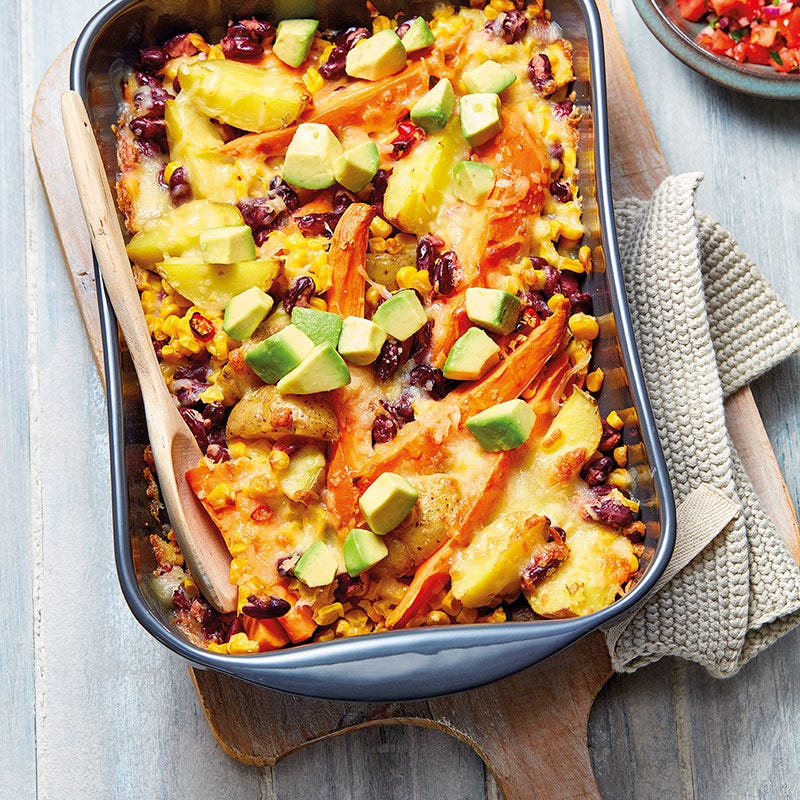 Loaded Potatoes mit Salsa