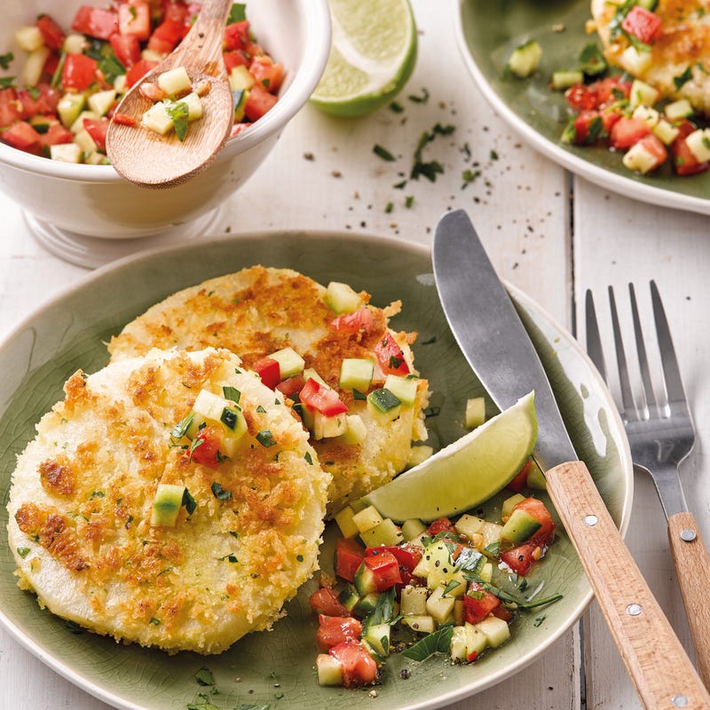 Foto van Krokante knolselderijsteaks met salsa door WW