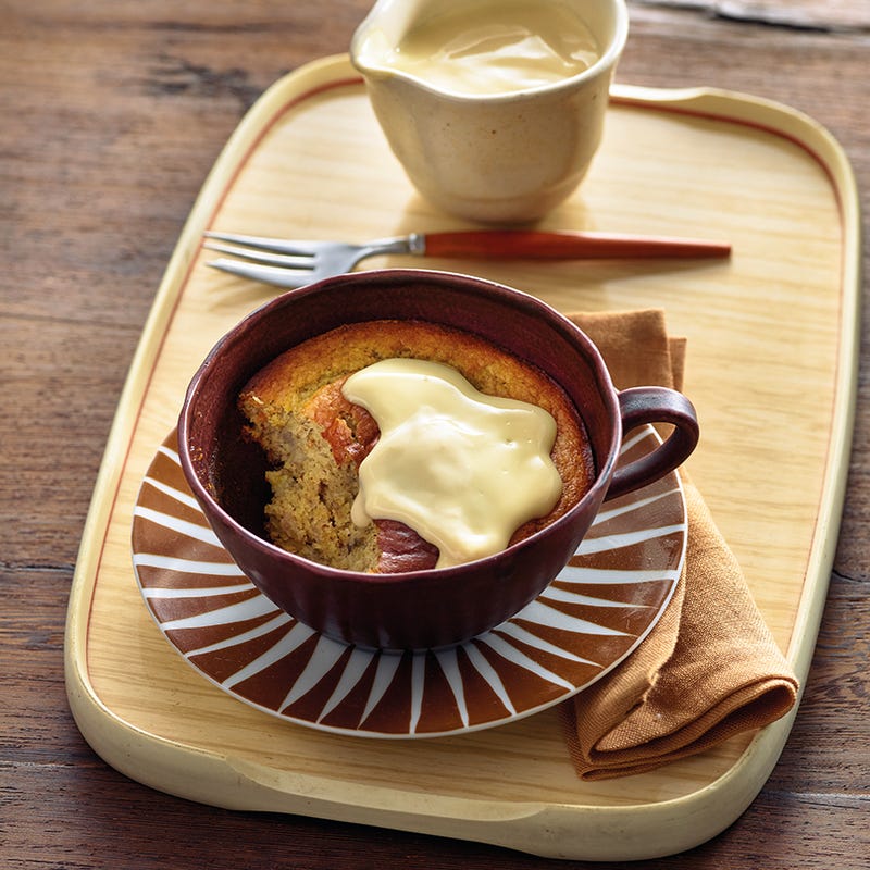 Foto van Hazelnoot-vanillecakeje uit een mok door WW