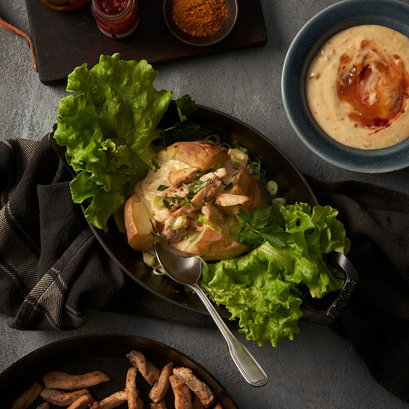 ViktVäktarna - Bakad potatis med mangocurrykyckling